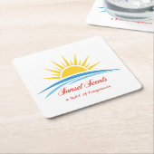 Sunset Scents Logo Coster Kartonnen Onderzetters (Schuin)