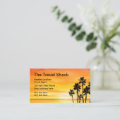 Sunset Schilderachtig reisbureau ontwerp Visitekaartje (Staand voorkant)