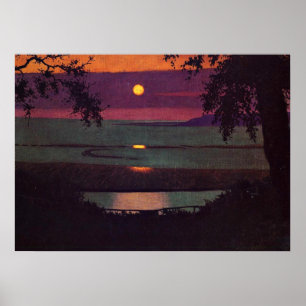 Sunset, schilderij van Felix Vallotton Poster