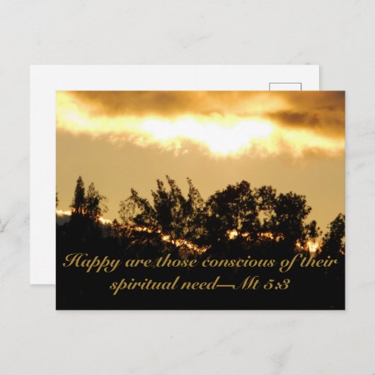Sunset Scripture text Briefkaart (Voorkant / Achterkant)