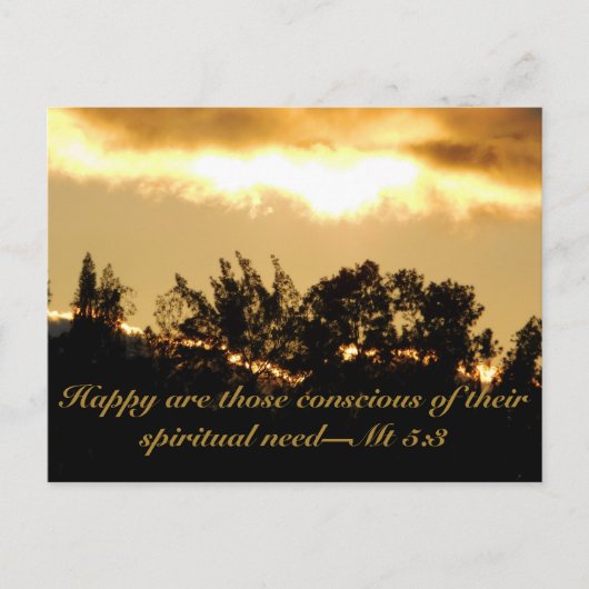 Sunset Scripture text Briefkaart (Voorkant)