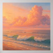 Sunset Sea Cloud - Pastel Painting Style Poster (Voorkant)