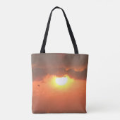 Sunset & Seagull Canvas tas (Achterkant)
