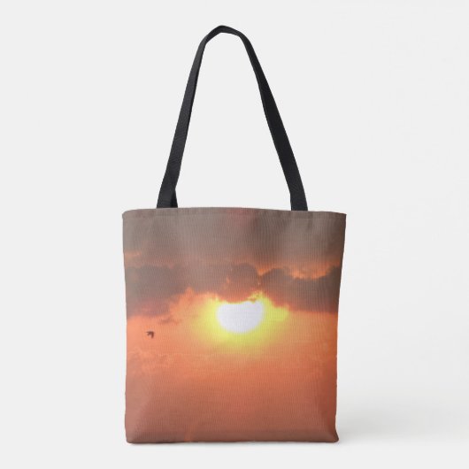 Sunset & Seagull Canvas tas (Achterkant)