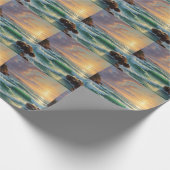 Sunset Seascape Schilderkunst Cadeaupapier (Hoek)