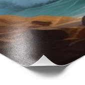 Sunset Seascape Schilderkunst Foto Afdruk (Hoek)