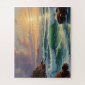 Sunset Seascape Schilderkunst Legpuzzel (Verticaal)