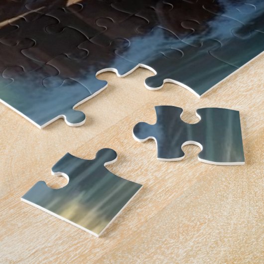 Sunset Seascape Schilderkunst Legpuzzel (Zijkant)