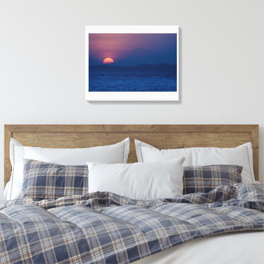 Sunset seen canvas afdruk (Insitu (Slaapkamer))