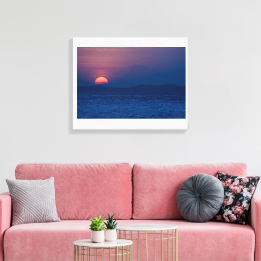 Sunset seen canvas afdruk (Insitu (Woonkamer))