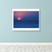 Sunset seen canvas afdruk (Insitu (Houten vloer))