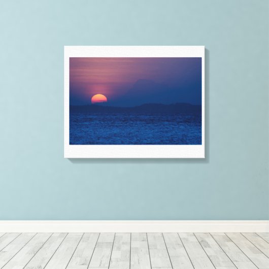Sunset seen canvas afdruk (Insitu (Houten vloer))