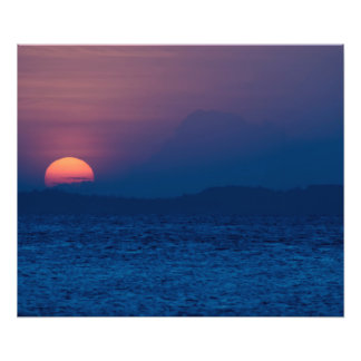 Sunset seen  foto afdruk