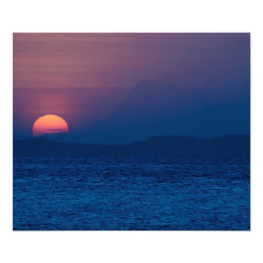 Sunset seen  foto afdruk (Voorkant)