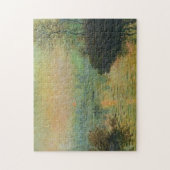 Sunset Seine Lavacourt Winter Monet Fine Art Legpuzzel (Verticaal)