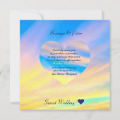 Sunset | Semi-Gloss voor huwelijksuitnodiging Kaart (Voorkant)