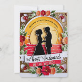 Sunset Serenade Beste Man Kaart (Achterkant)