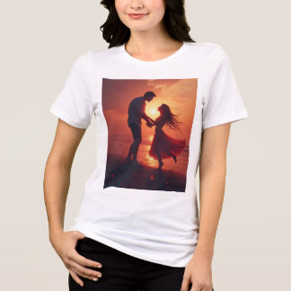 Sunset Serenade: Omarm het moment van liefde Tri-Blend Shirt
