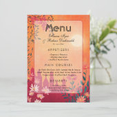 Sunset Serenade Pedestal Wedding Menu (Staand voorkant)