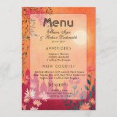 Sunset Serenade Pedestal Wedding Menu (Voorkant)