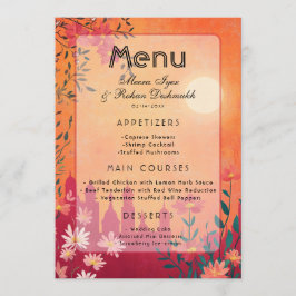 Sunset Serenade Pedestal Wedding Menu