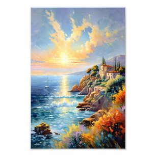 Sunset Serenity beroemd gemaakt door The Mediterra Foto Afdruk