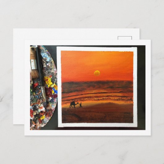 Sunset Serenity Briefkaart 🌅📮 (Voorkant / Achterkant)