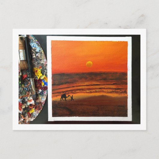 Sunset Serenity Briefkaart 🌅📮 (Voorkant)