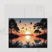 Sunset Serenity Briefkaart (Voorkant / Achterkant)