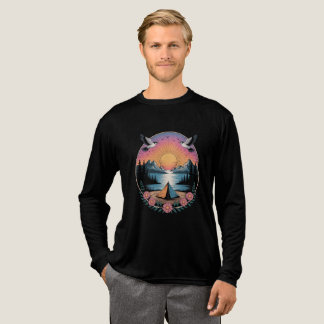 Sunset Serenity  Camping & Mountain Escap Tri-Blend Shirt
