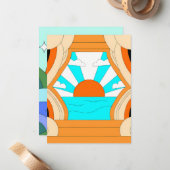 Sunset Serenity Canvas - Stunning Art Print Notitiekaartje (Voorkant / Achterkant in situ)