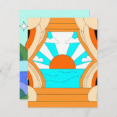 Sunset Serenity Canvas - Stunning Art Print Notitiekaartje (Voorkant / Achterkant)