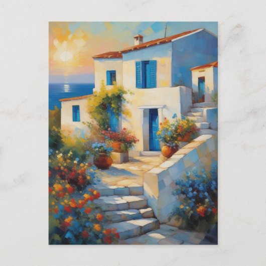 Sunset Serenity: een mediterrane droom Briefkaart (Voorkant)