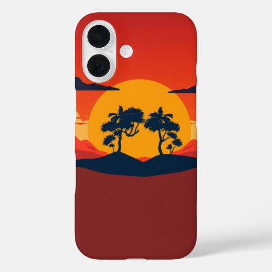 Sunset Serenity: een vredige woestijnscene Case-Mate iPhone Case (Achterkant)