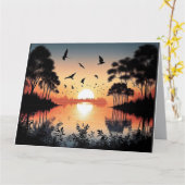 Sunset Serenity Kaart (Gele Bloem)