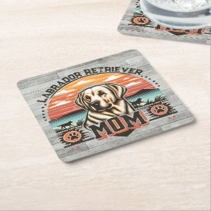  Sunset Serenity Labrador Retriever Dog Mom Kartonnen Onderzetters