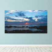 Sunset Serenity on the Shore Canvas Afdruk (Insitu (Houten vloer))