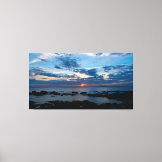 Sunset Serenity on the Shore Canvas Afdruk (Voorkant)