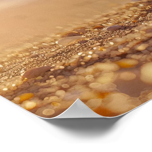 Sunset Serenity: Seashell aan de kust Poster (Hoek)