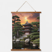Sunset-serie Japanse tuin Hangend Wandkleed (Voorkant 2)