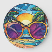 Sunset Shades & Tropical Tides Beach aan Favoriete Grote Klok (Voorkant)