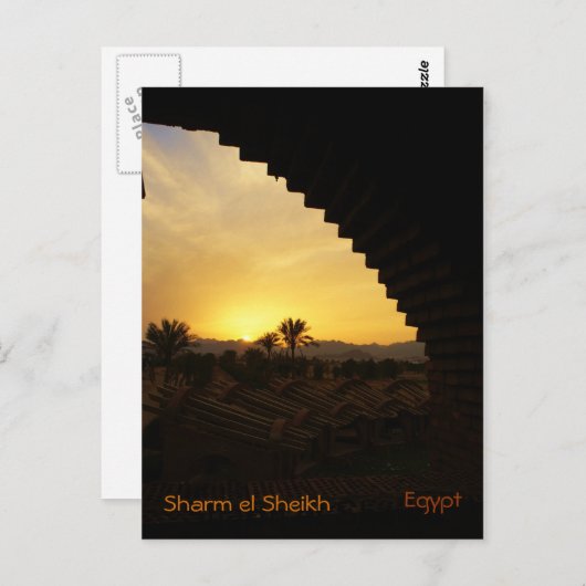 Sunset Sharm el Sheik Briefkaart (Voorkant / Achterkant)