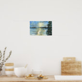 Sunset Shimmering in Bellgrade Lakes, Maine Print (Keuken)