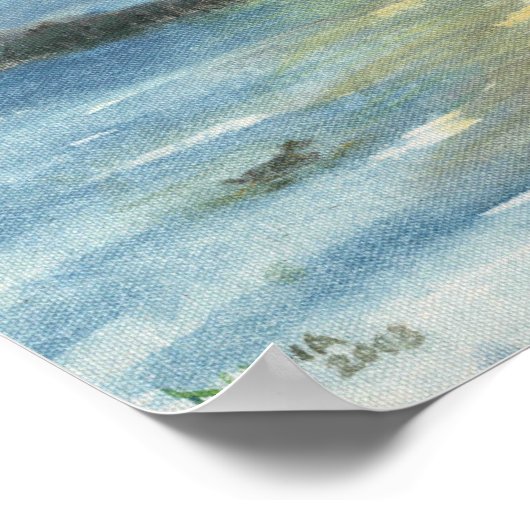 Sunset Shimmering in Bellgrade Lakes, Maine Print (Hoek)