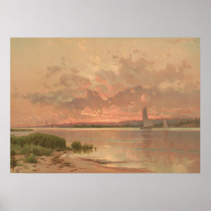Sunset Shinnecock Bay Poster