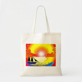 Sunset Ship Canvas tas