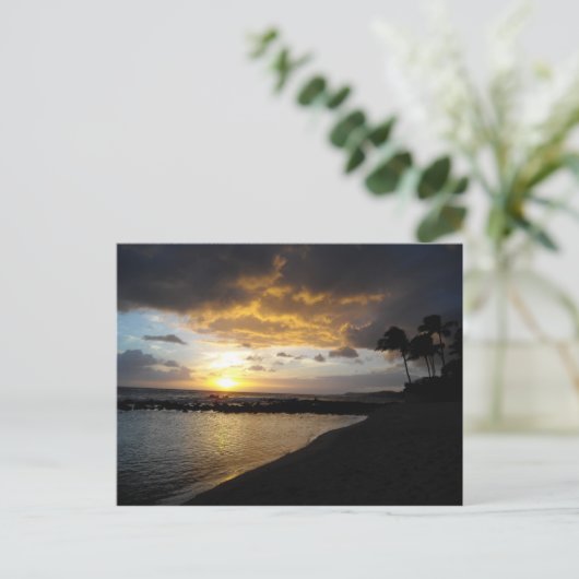 Sunset Shore Briefkaart (Staand voorkant)
