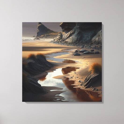 Sunset Shore Canvas Afdruk (Voorkant)