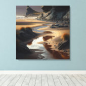 Sunset Shore Canvas Afdruk (Insitu (Houten vloer))