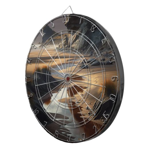 Sunset Shore Dartbord (Voorkant Rechts)